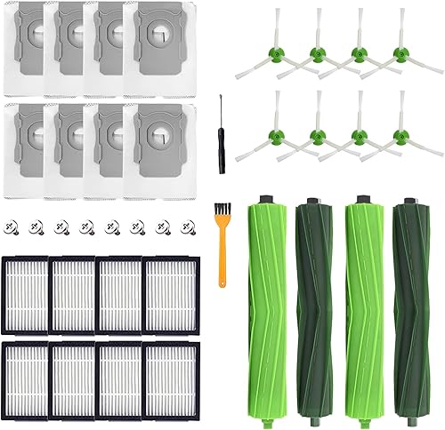 BYOFI Piezas de repuesto para irobot Roomba i1+ i7i7+ i3+ i4+i6+ i8+ J7+Plus E5 E6 E7, I & E & J Series Accesorios para aspiradora incluyen 2