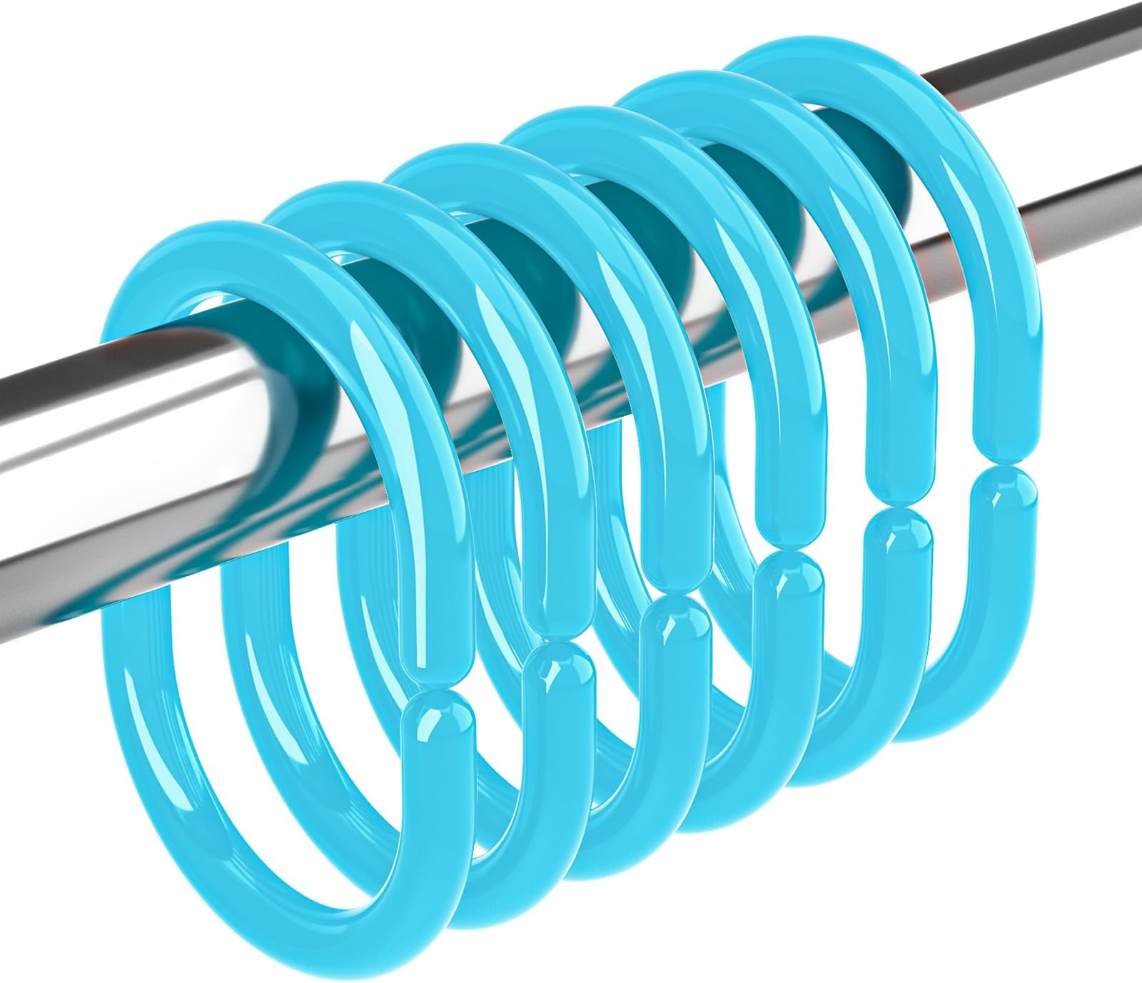 12 Piece Plastic Basic Locking Round Hook Easy Gliding