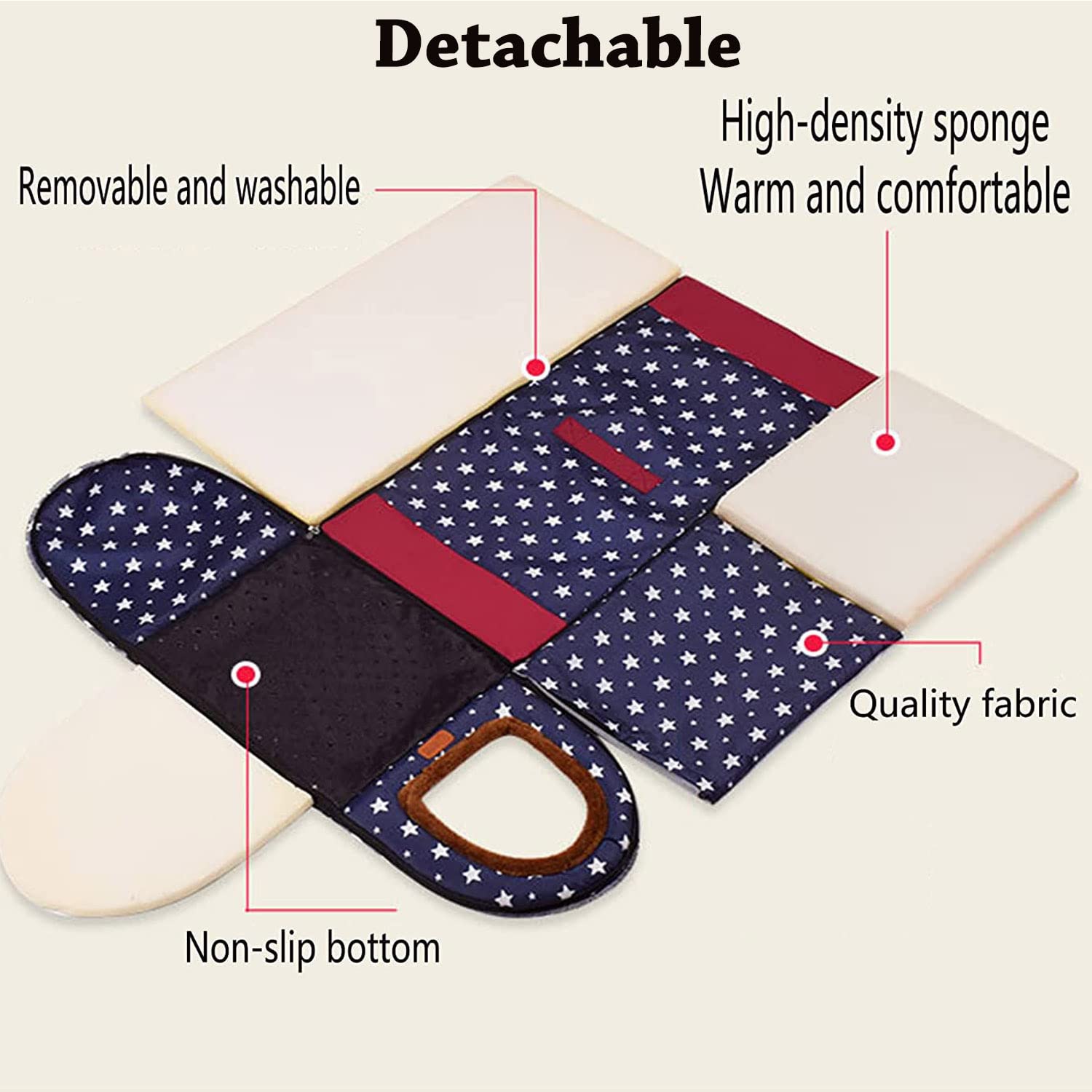 Cuccia Per Cani Igloo Extra Large - Morbida, Pieghevole E Impermeabile Per Labrador E Gatti - Foto 5