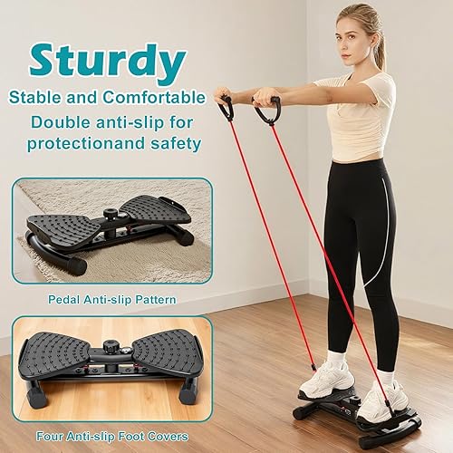 Miniatura 4 de Máquina de torsión de cintura, tabla giratoria de ejercicio ajustable para mujeres y hombres, torcido abdominal silencioso para equipo de gimnasio