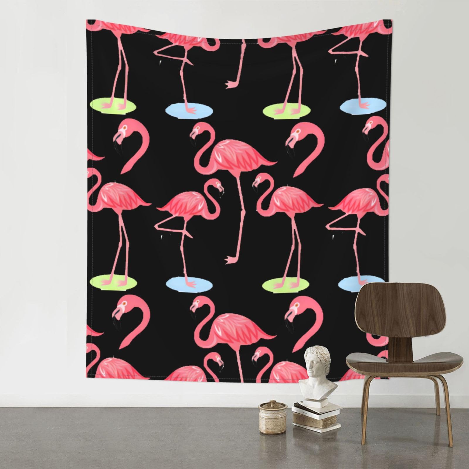 YYHHAOFA Four Flamingos Prints 60x51in Wall Tapestry Boho Chic Dorm Decor & Beach Throw Blanket