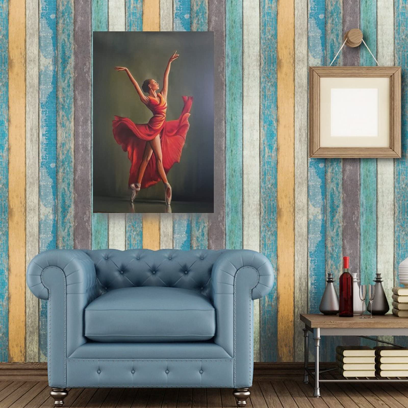 Artery8 Set of 3 Ballet Dancers Oil Paintings Graceful Ballerinas Dancing Poses Unframed Wall Art Living Room Poster Prints Pack