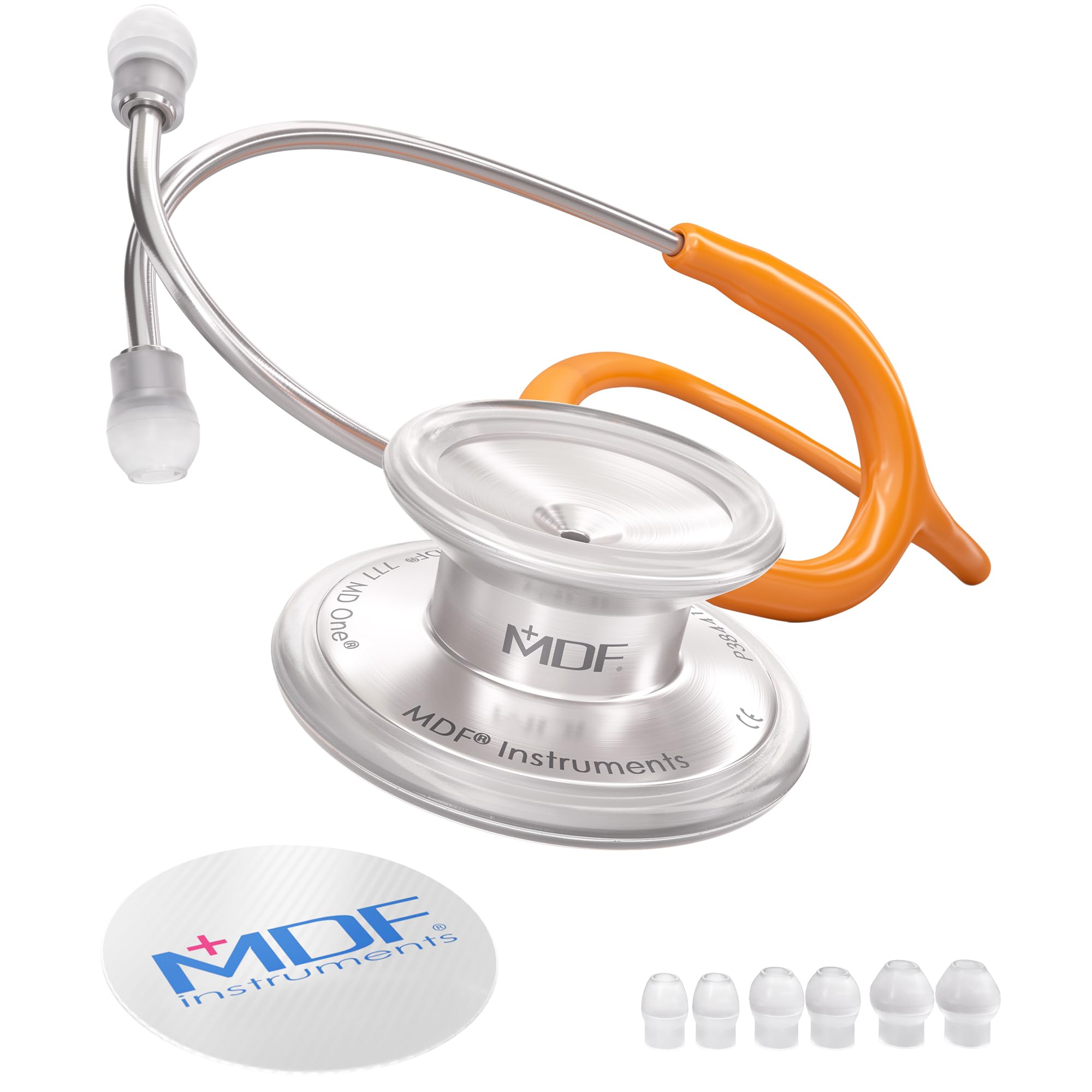 MDF Instruments MD One Estetoscopio doble cabeza de acero inoxidable - GarantÌa de por vida & Programa-piezas-gratuitas-de-por-vida MDF77727 (Naranja)