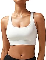 RUNNING GIRL Women's High Impact Sports Bra - Scoop Neck Strappy Design, Moulded Cups for Max Support & Workout Comfort