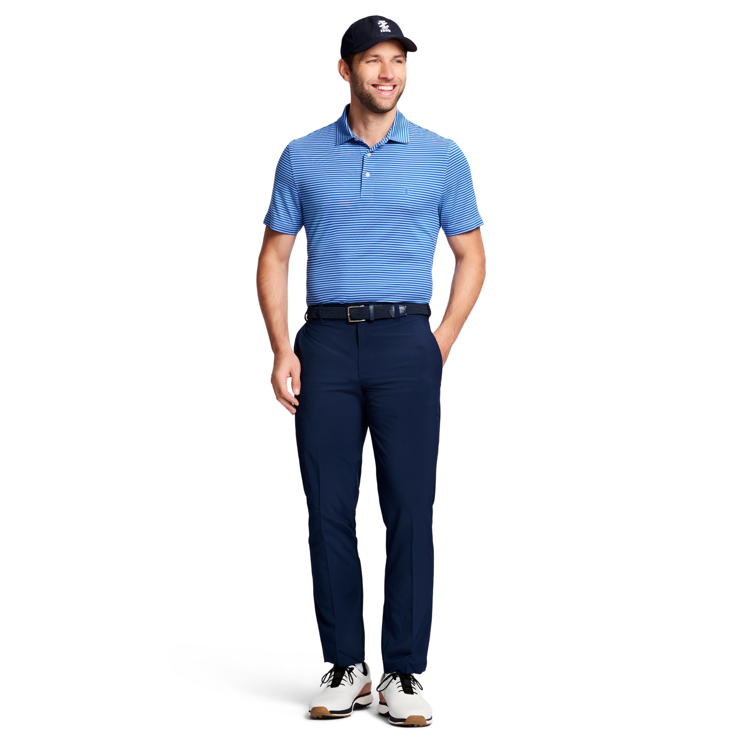 Izod Pantalones de Golf Swingflex de Corte Recto Y Parte Delantera Plana - Pantalones Informales Hombre