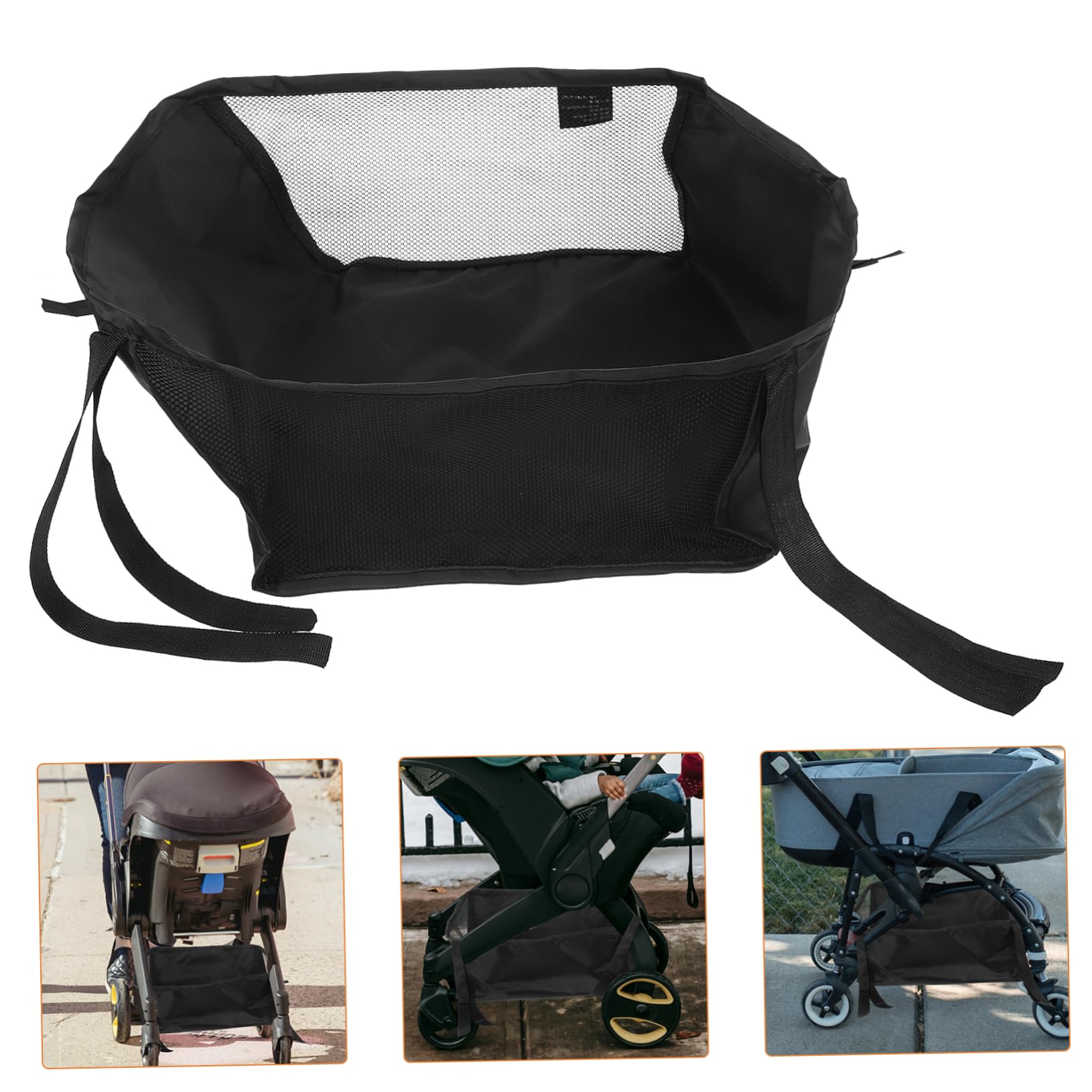 Organizer Inferiore e Biberon Borsa Portaoggetti per Passeggino Cestino Porta Pannolini Oxford Resistente Leggero e Pratico per Genitori in Viaggio