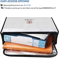 Vista 4 de Bolsa de Documentos Ignífuga - Caja Ignífuga [Aislada Térmica] Cajas de Seguridad Ignífugas para el Hogar Bolsa Ignífuga Grande Cremallera