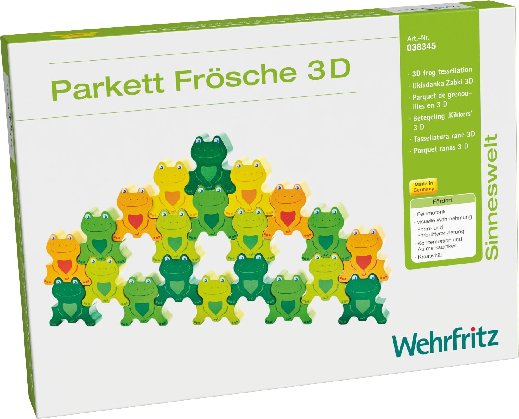 HABA Education 038345 Cheeky Frogs, 3D - Sorting Game for Children from 1 year