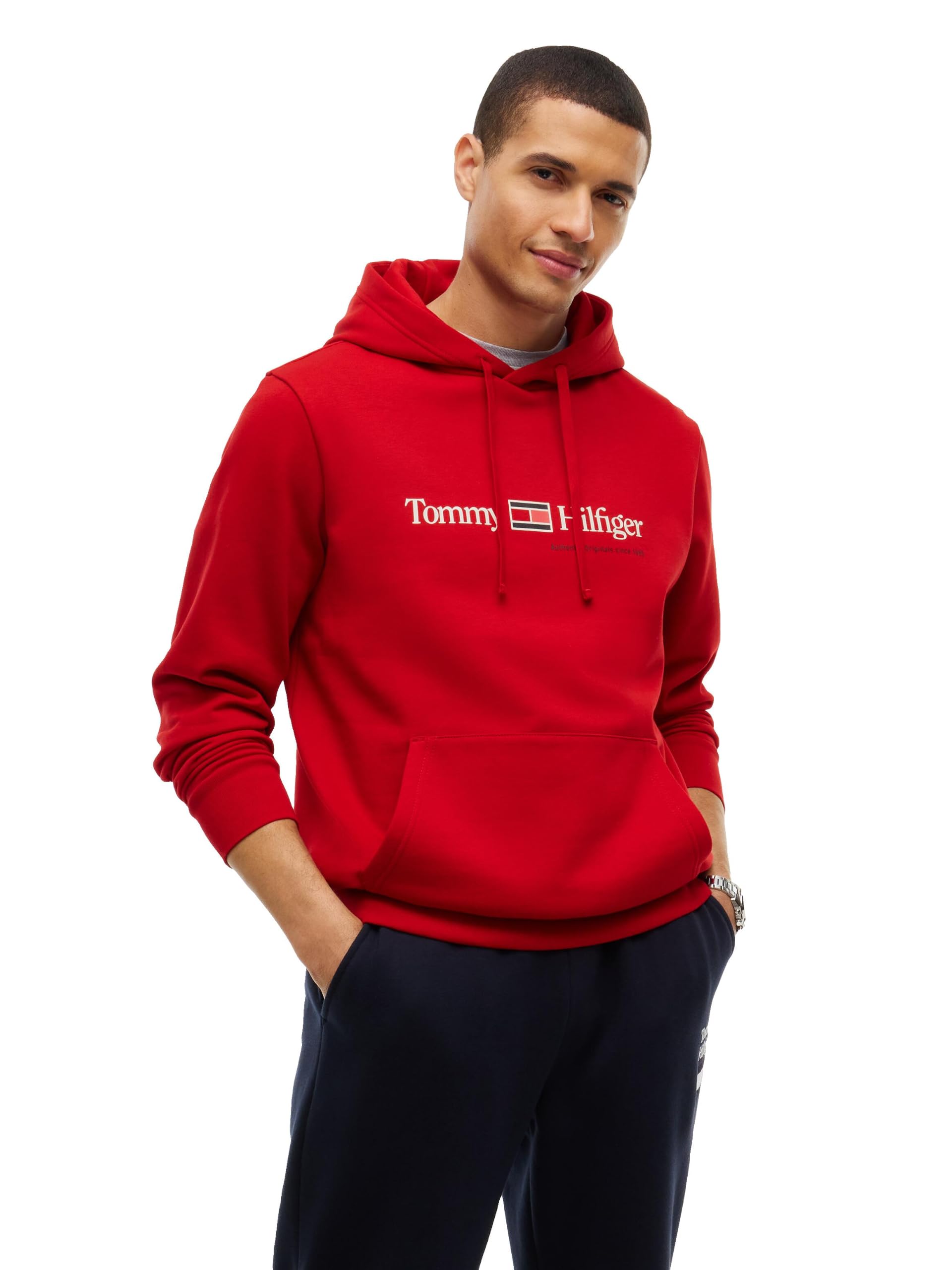 Men's Medium Weight Fleece Hoodie Sweatshirt, Drawstring Hoodies