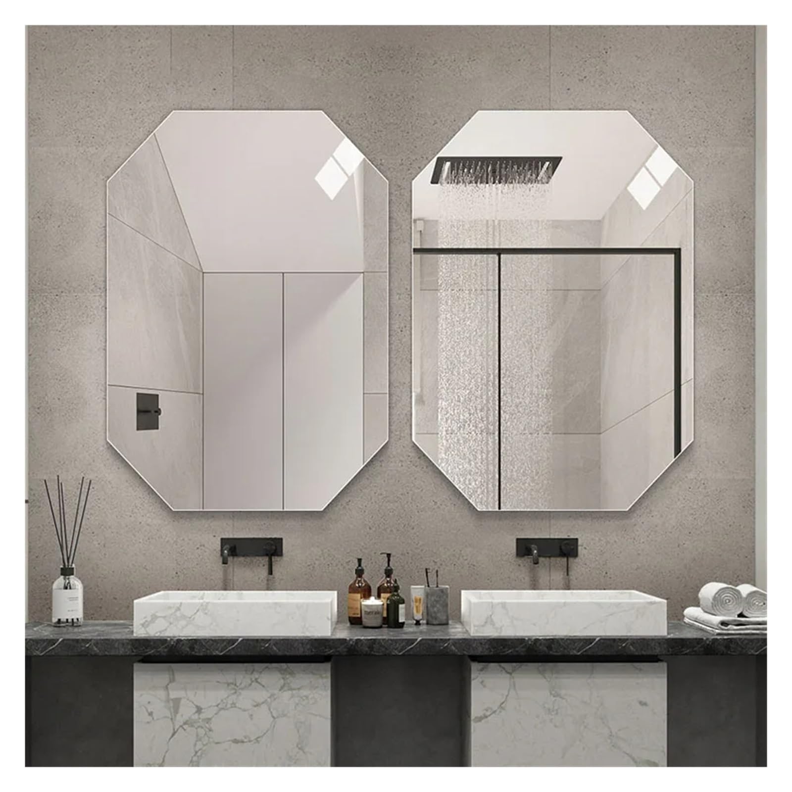 ILSMU Espejo Decorativo de 20x28 Pulgadas, Adorno de Aumento para Maquillaje de baño, Mono, decoración Bonita de Pared, Espejo montado en la Pared con Marco