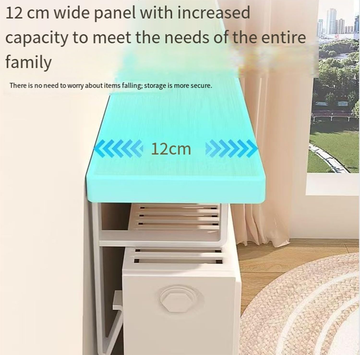 Mensola sopra Termosifone Galleggiante in Legno, Mensola Copritermosifone 40/50/60Cm Copertura per Termosifoni, Ripiano Portaoggetti per Termosifoni A,50cm