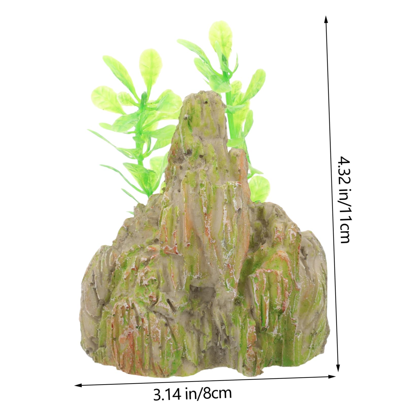 Cabilock 5 Set Paesaggio Roccioso Del Serbatoio Di Pesce Arredamento Ornamenti Del Serbatoio Di Pesce Decorazioni Per Acquari Impostore Decorazione Acquario Con Supporto Resina 2 Pezzi*5