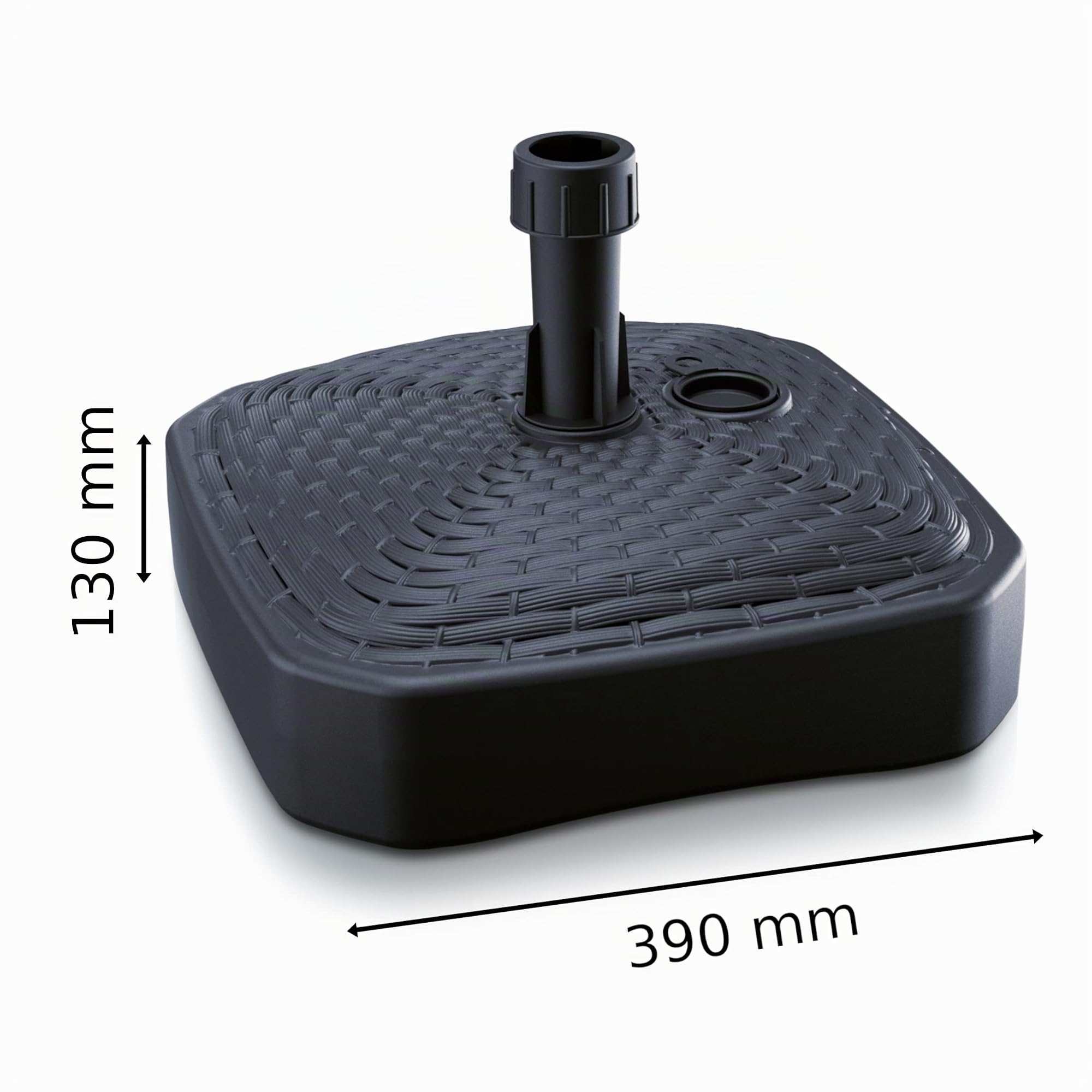 botle Komplett-Set Sonnenschirm + Schirmständer für den Garten Material Polyester/Stahl/Polypropylen 3 Farbe Groß D 240cm H 230cm Ständer touristisch leicht bremsfunktion Modern Funktionel