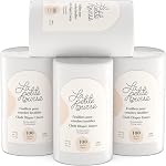 LA PETITE OURSE Linges de couches de vêtements – Rouleaux de liners de couches jetables au Canada – 400 Feuilles (4 Rouleaux x 100) – Biodégradable, sans parfum, sans chlore, 100% Viscose – 11.5 x 6.75 dans