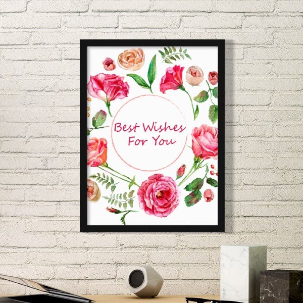 Art wish picture frame pour personnaliser un bureau avec des motifs floraux