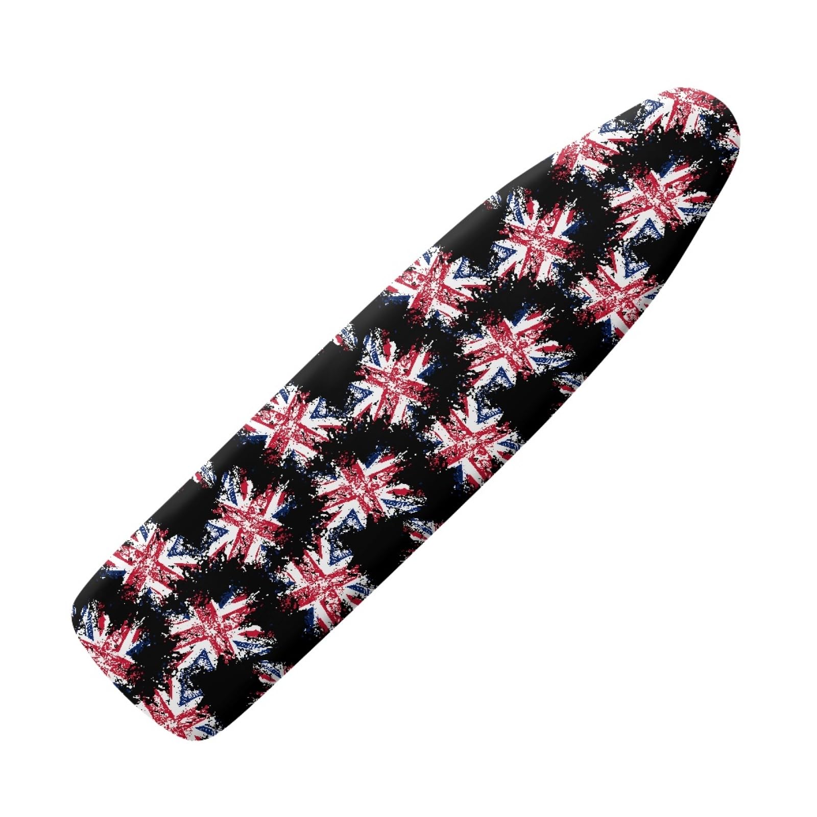 TOADDMOS UK Flag on Black Ironing Board Cover 15x54 Inch Elastic Edge and Hook Adjustable Print Loose Fasteners Washable Decor for Women Gifts