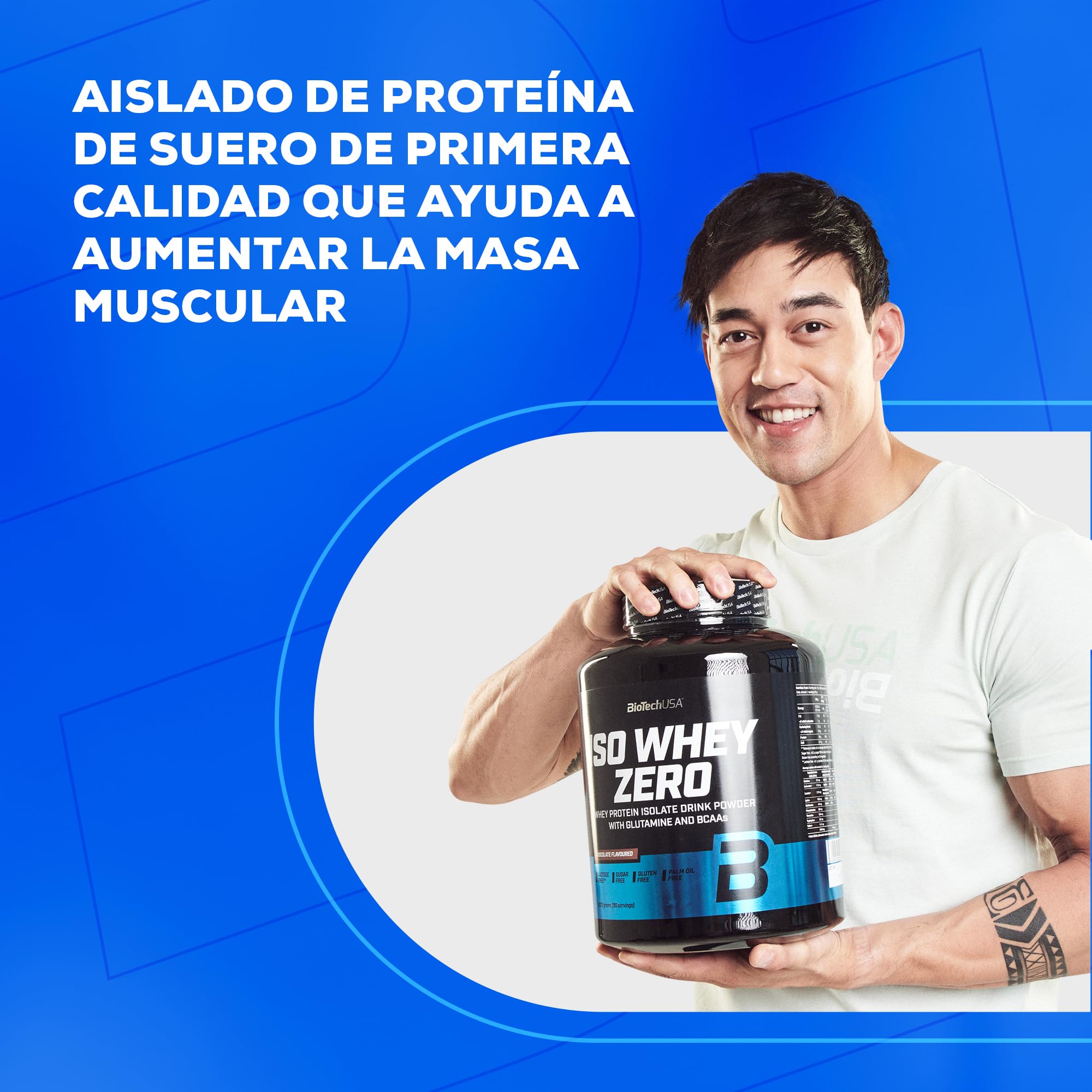 BioTechUSA Iso Whey Zero | Premium Whey Protein Isolate | Grass-Fed | Enzyme-Free | Sugar- and Gluten-free, 1816 g, Chocolate