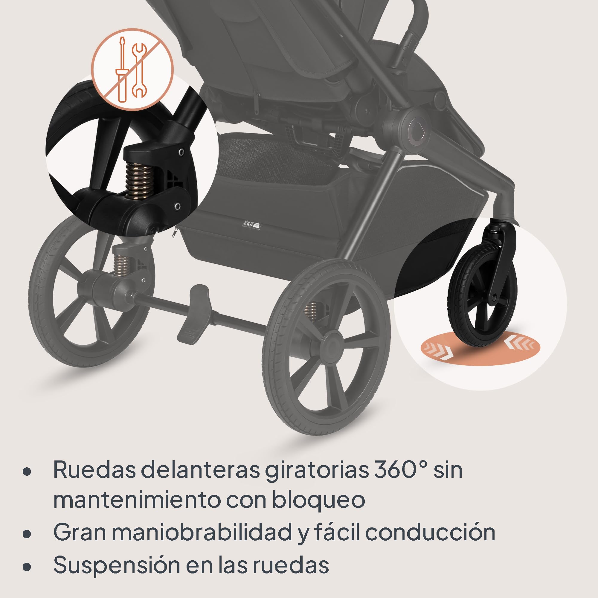 Lionelo Freya Carro Bebe 3 Piezas Carrito de Bebe 3 en 1 (0-4 Años, Hasta 22 Kg), Plegable Capazo, Silla y Silla de Coche I-Size 40-87 Cm, Suspensión, Ruedas PU, Capota UPF50+, Cochecito Bebe