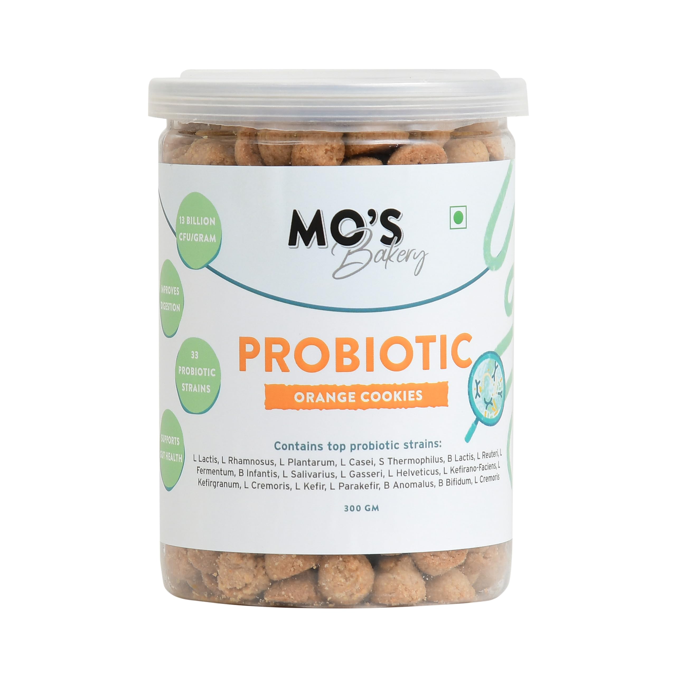 Mo's Probiotic Cookies, 300 G | Orange Digestive Cookies | Probiotic Supplement With 13 Billion CFU | 33 Probiotic Strains | Improve Digestion & Gut Health | Acidity Relief-image-19