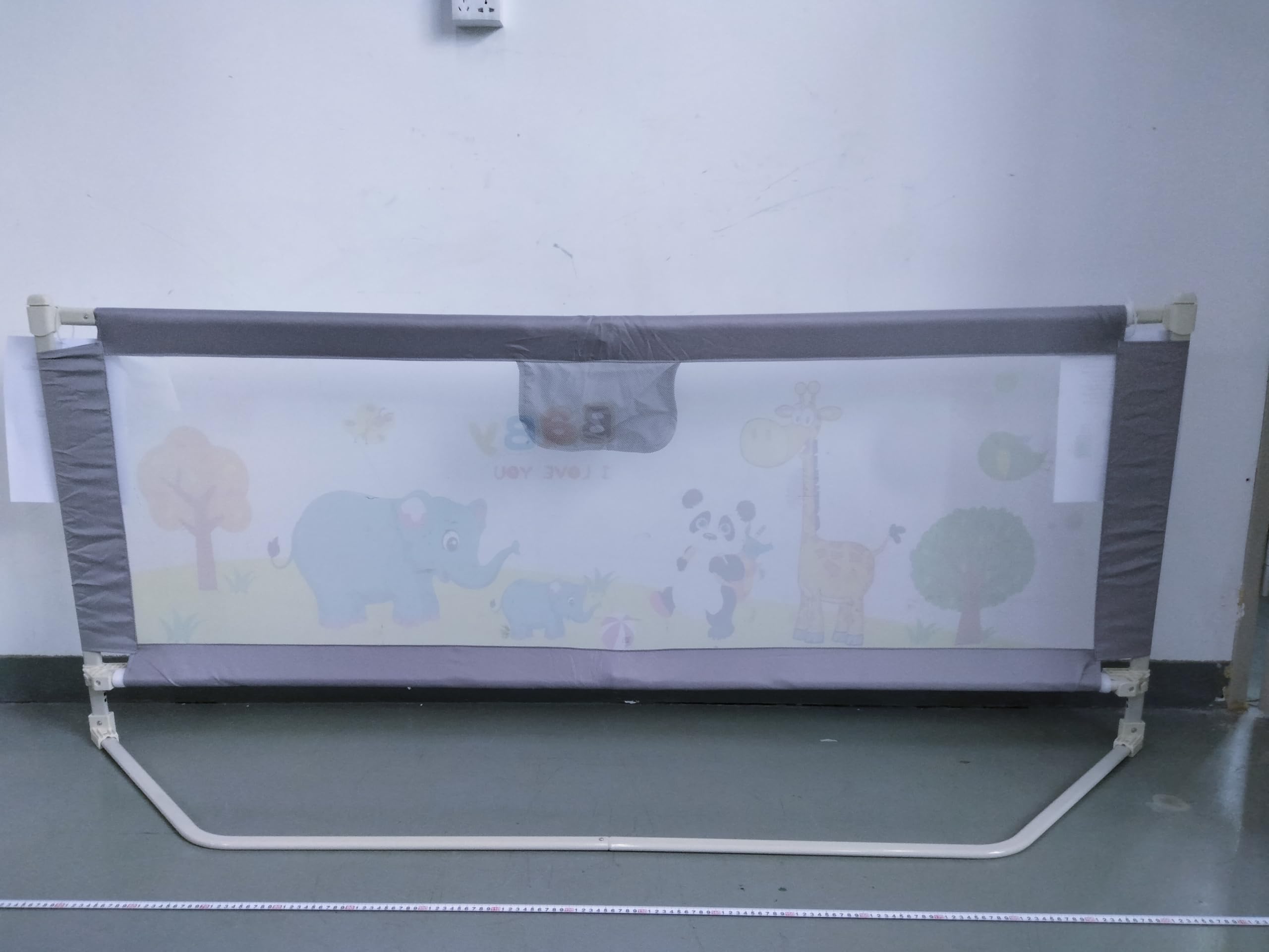 Sponda Letto Bambini 160cm, Universale Barriera Protettiva Bambini Barriera Letto Altezza può Sollevamento Verticale,Bambini Può Sollevamento Verticale Sponda Letto anti Caduta con Motivo