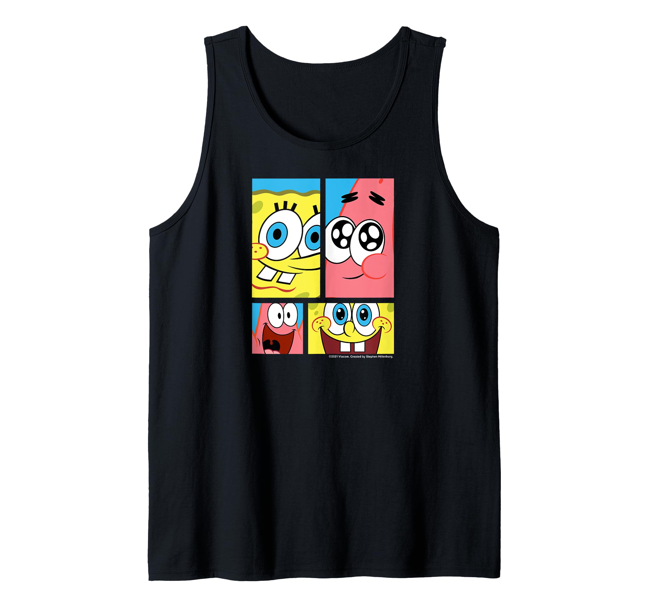 SpongeBob SquarePants - Patrick Star Character Face Grid Tank Top