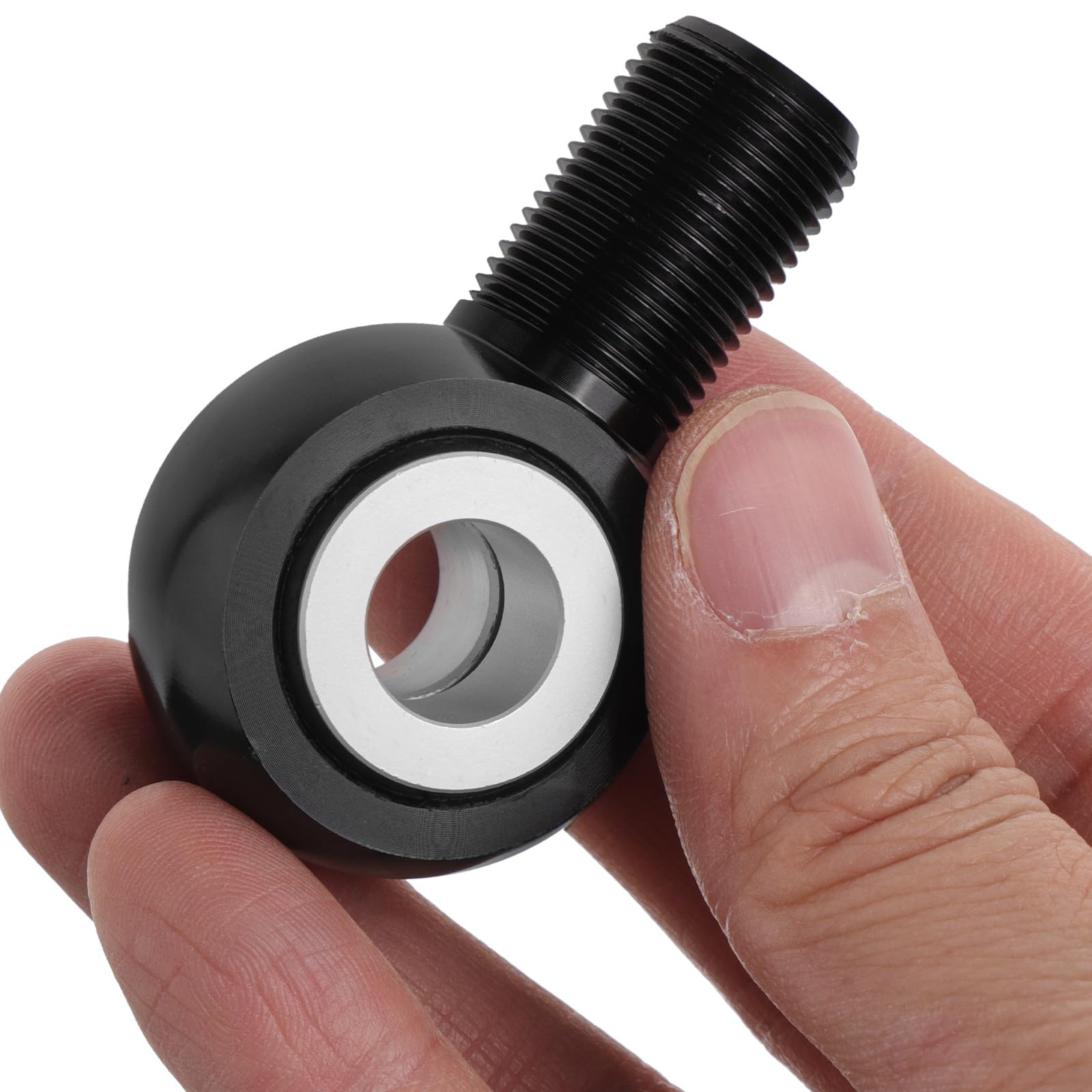 Baluue Adaptador de Amortiguador Trasero para Motocicleta en Hierro Negro Extremo Redondo, Resistente y Práctico para Mejorar la Absorción de Impactos en Motos