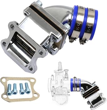 Carburetor Intake 35mm Manifold Inlet Pipe Adapter with Reed Valve Gasket Kit For DIO CX ZX SE50 SK50 SA50 Scooter Moped ATVA