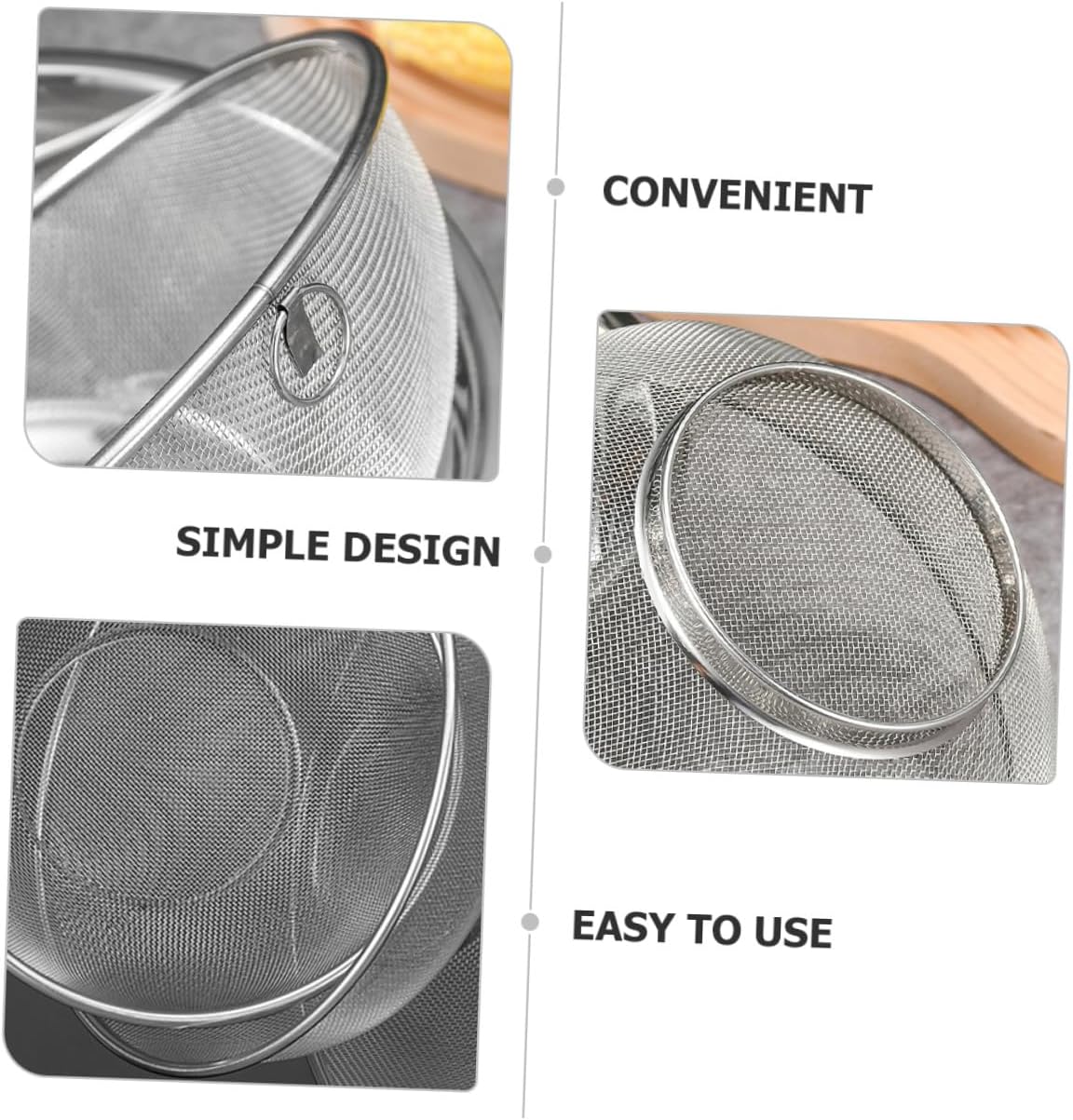 Stainless Steel Soybean Milk Strainer Bowl Fine Mesh Colander for Kitchen Drainage Basket Oil and Food Filter for Vegetables Pasta Beans and Fruits Home Cooking Essential image 3