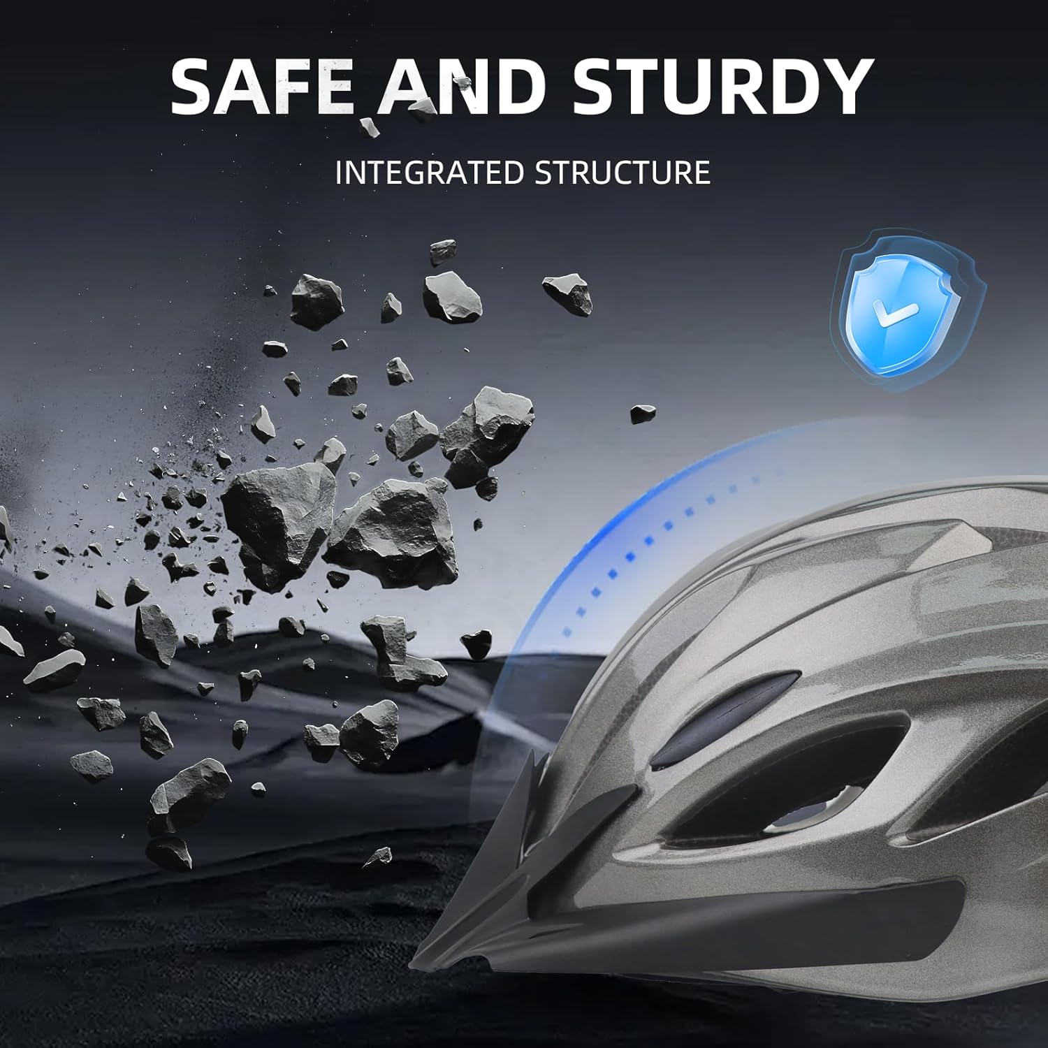 Adult Cycling Bike Helmet, Lightweight and Adjustable with Pads&Visor for Men and Women,Premium Quality Airflow Unisex Bicycle Helmet,Suggested Fit 58-61 cm