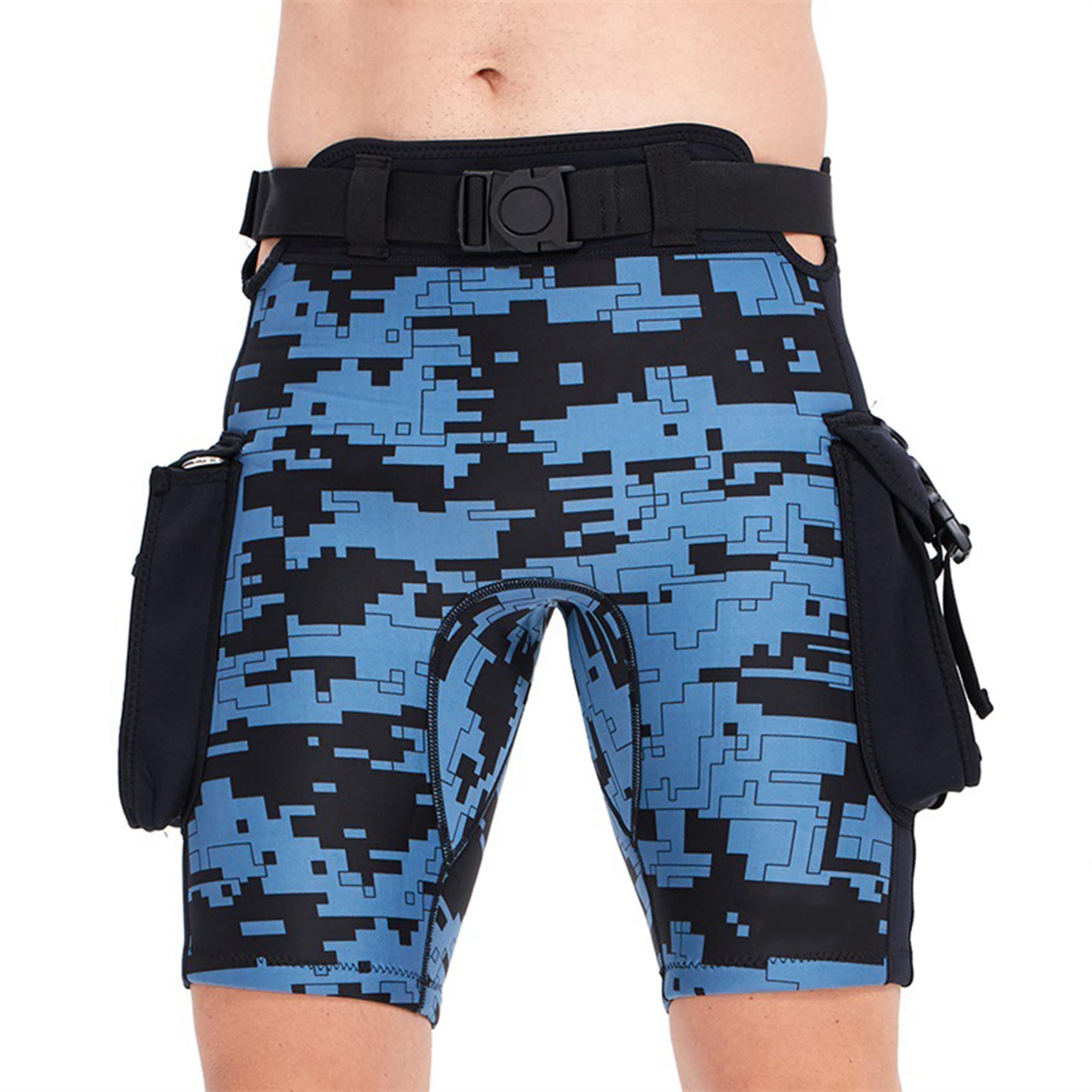 Pantaloncini da immersione mimetici in neoprene da 2,5mm, muta elastica regolabile per uomo e donna, pantaloncini per attrezzatura subacquea ispessiti,per lo snorkeling e il surf