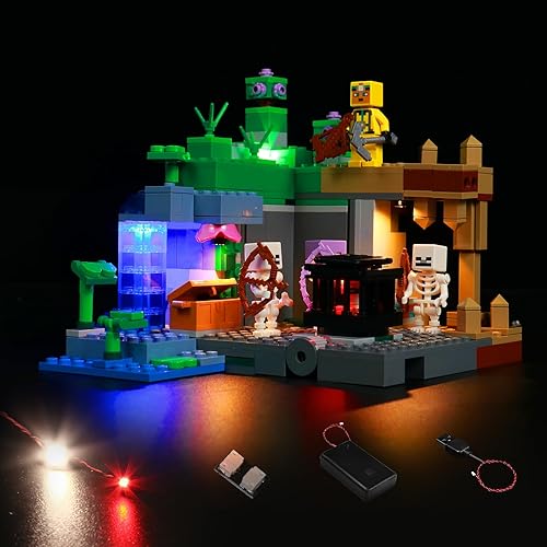 Miniatura 8 de VONADO Kit de luz LED compatible con Lego 21189 Skeleton Dungeon, luces decorativas de bricolaje para bloques de construcción Lego