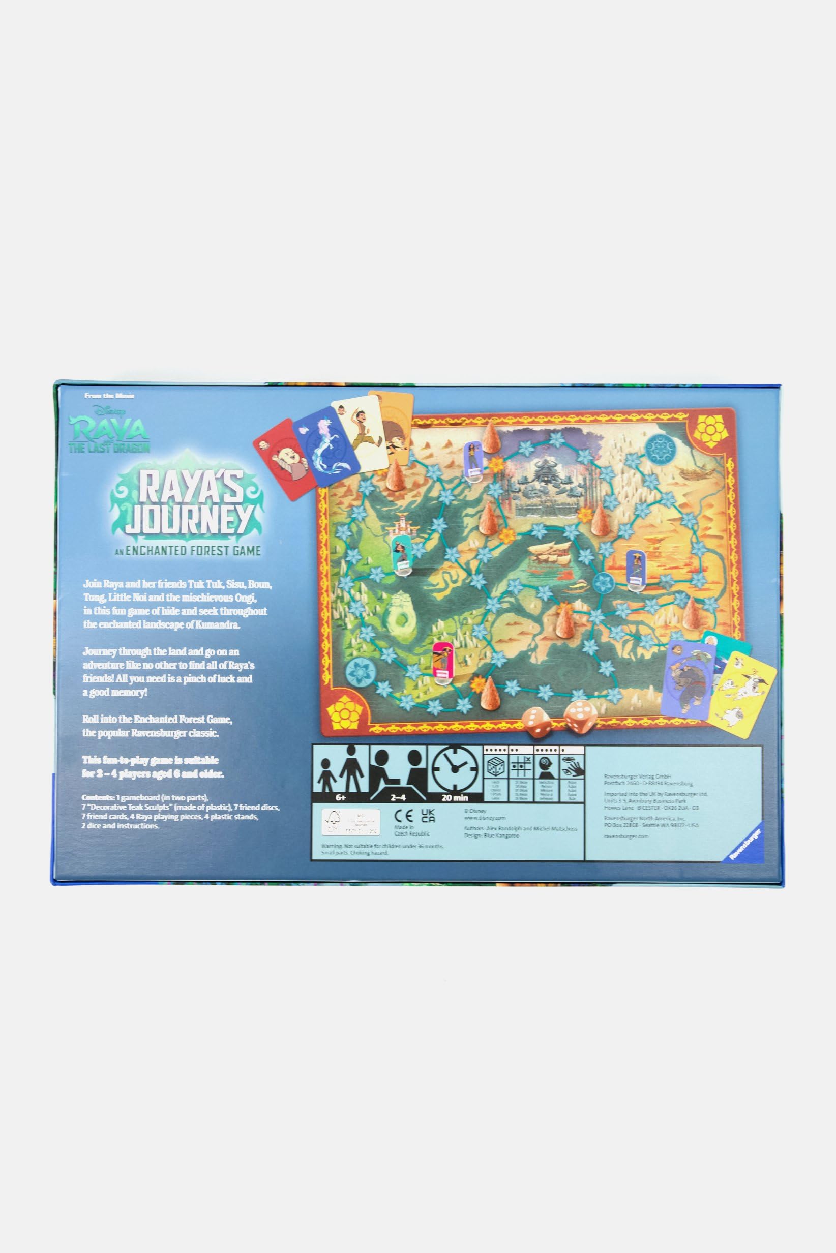 Ravensburger Disney - Gioco da tavolo Raya e l'ultimo drago della foresta incantata, per bambini dai 6 anni in su, da 2 a 4 giocatori