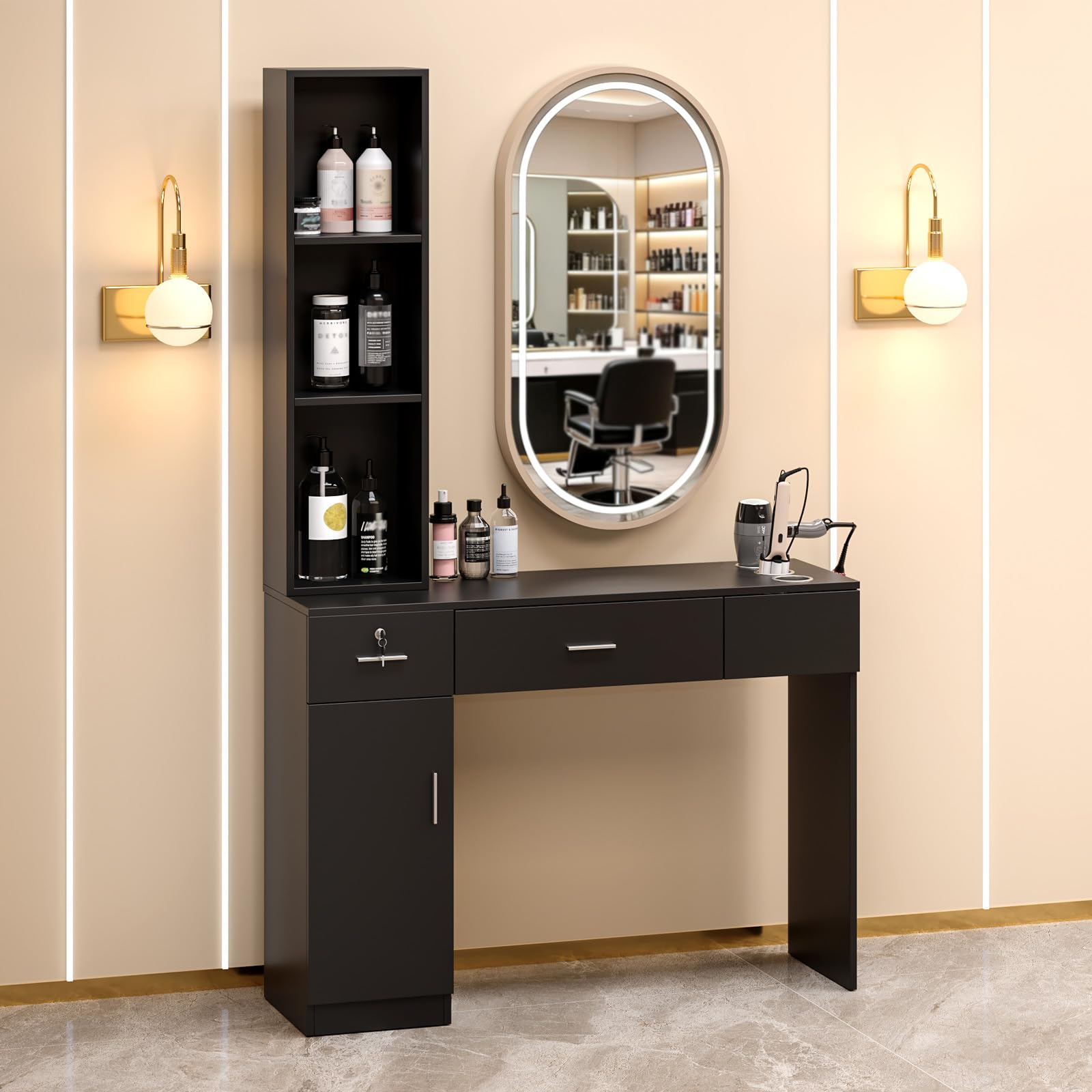 Amazon.com: OmySalon Salon Stations for Hair Stylist, Locking