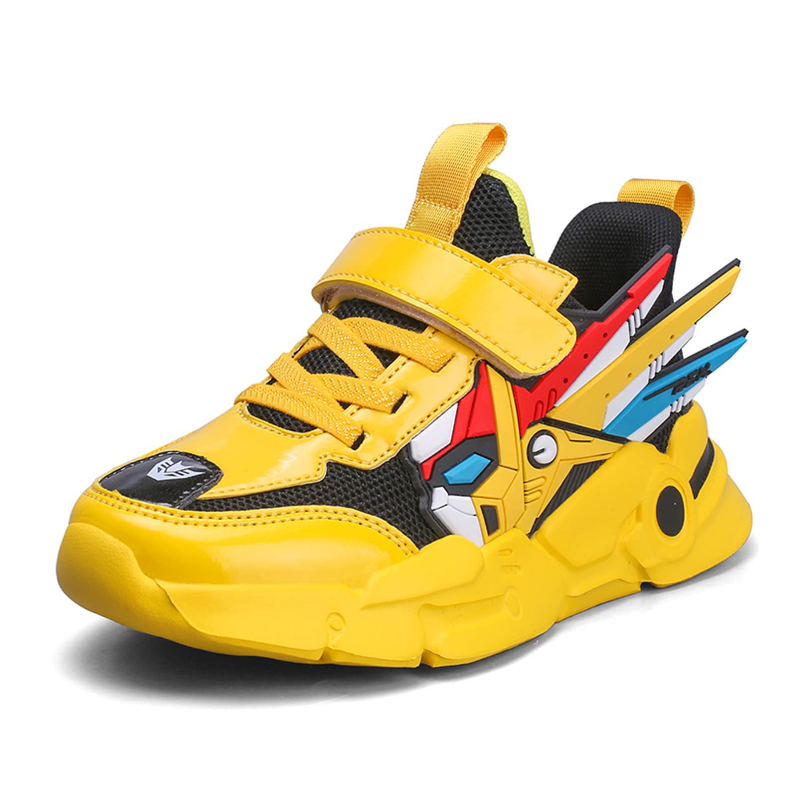 Zapatillas de deporte para correr para niños y niñas, ligeros, cierre con velcro, transpirables, zapatillas de malla para ocio, talla 27-39