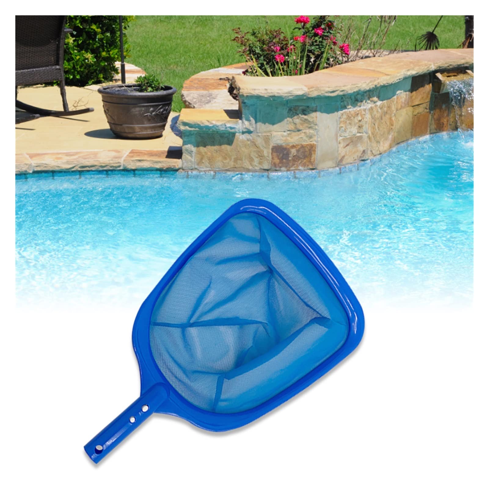 TedGem Skimmer Per Piscina A Rete Fine - Manico Telescopico Non Incluso - Per Foglie E Detriti - Adatto A Piscine E Stagni - 2