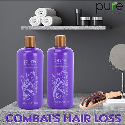 Miniatura 3 de Set de champú y acondicionador de biotina para un cabello más grueso y saludable. Set de champú estimulante voluminizador para todo tipo de cabello.