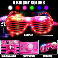 Vista 4 de Paquete de 30 lentes LED que brillan en la oscuridad, suministros de fiesta, lentes de palo brillante, gafas de fiesta para adultos y niños