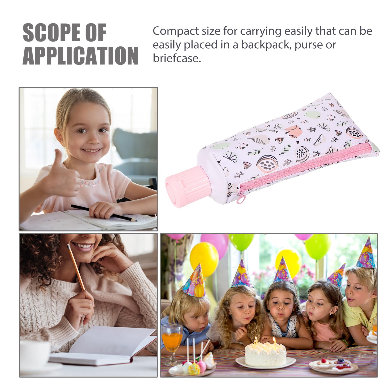 Alipis Trousse à Crayons en Cuir Design Compact et Mignon Forme Dentifrice, Étui Multifonction pour Organisation de Fournitures Scolaires, pour Étudiants en Classe