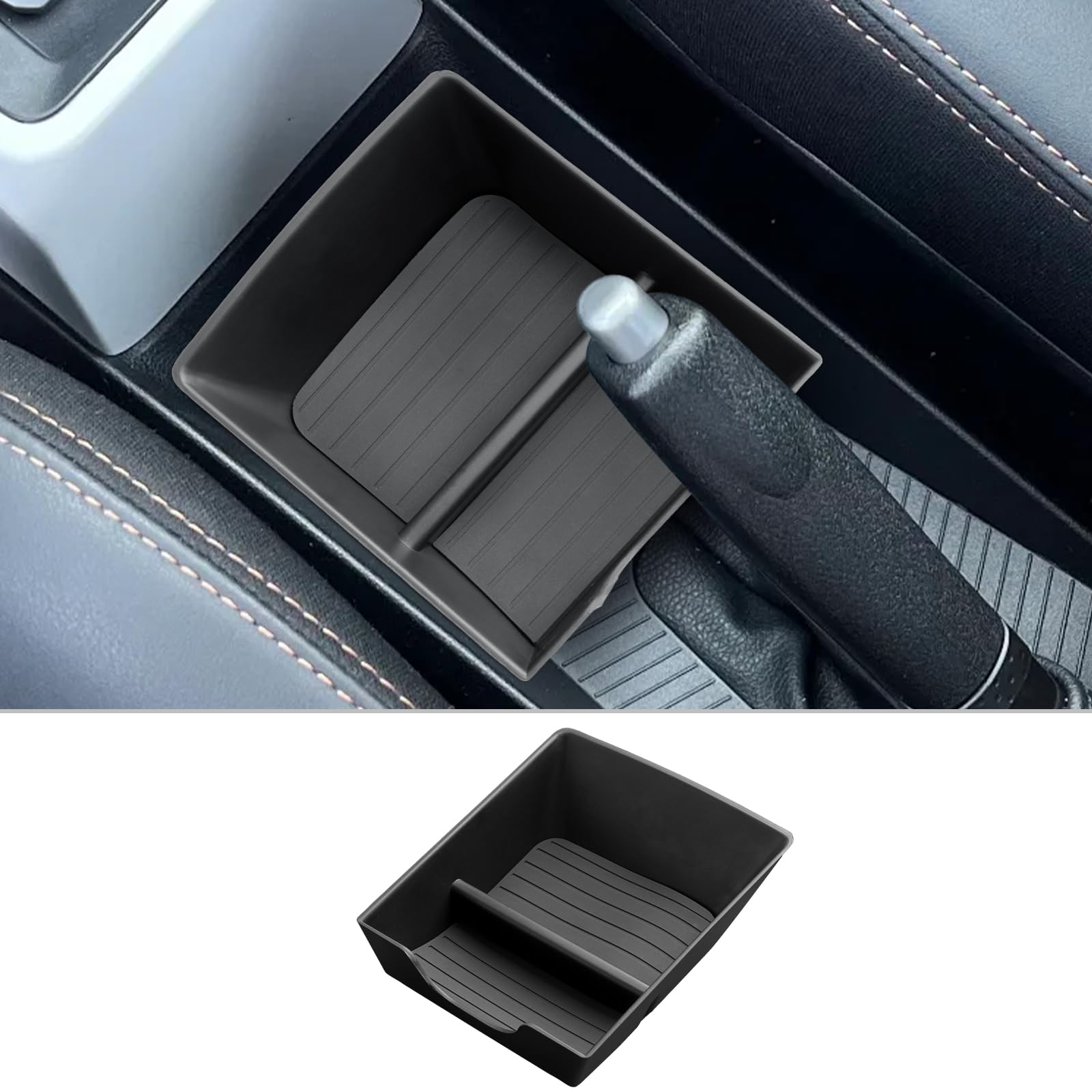 CDEFG Compatibile con Dacia Spring Electric EV 2025 Facelift tappetini in gomma per console centrale, organizer portaoggetti portaoggetti inferiore al bracciolo centrale Spring 2025 accessorio