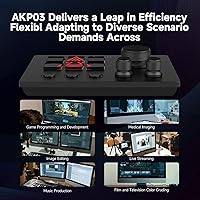 Vista 7 de AJAZZ Macro Keypad Stream Controller Deck Gaming Streaming Shortcut Keyboard, 6 Programmable Keys Customizable Visual AI Pad USB Soundboard for Negro