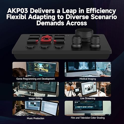 Miniatura 7 de AJAZZ Macro Keypad Stream Controller Deck Gaming Streaming Shortcut Keyboard, 6 Programmable Keys Customizable Visual AI Pad USB Soundboard for Negro