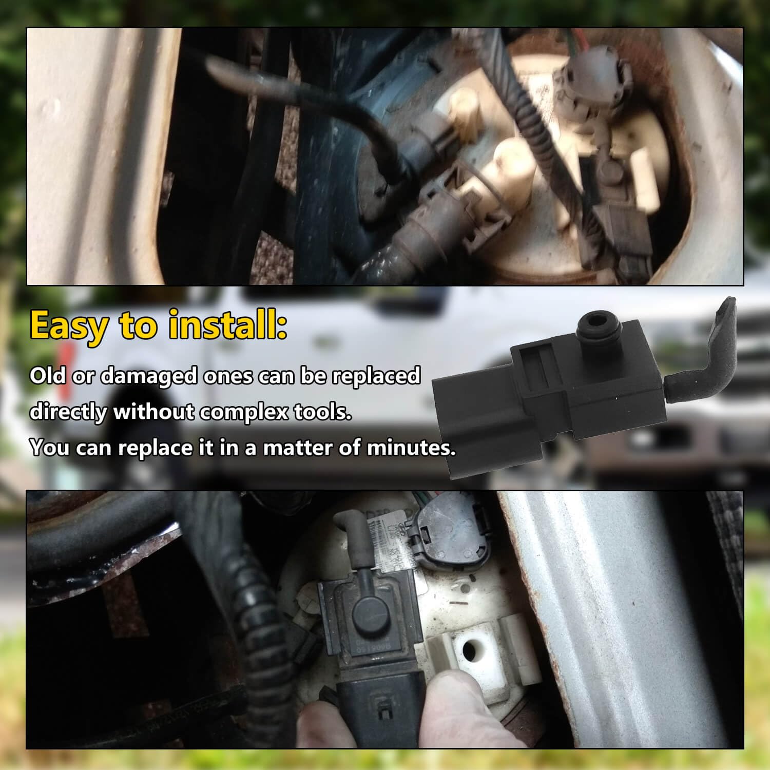 Fuel Tank Pressure Sensor,Fit for Hyundai Kia 2009-2015 Replace 314352J000 31435-2J000