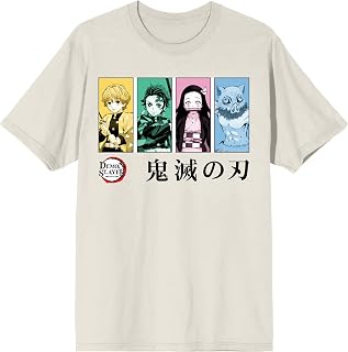 Demon Slayer SSN 1 Monochromatic Group Framed on Tofu Adult Crew Neck Short Sleeve T-Shirt