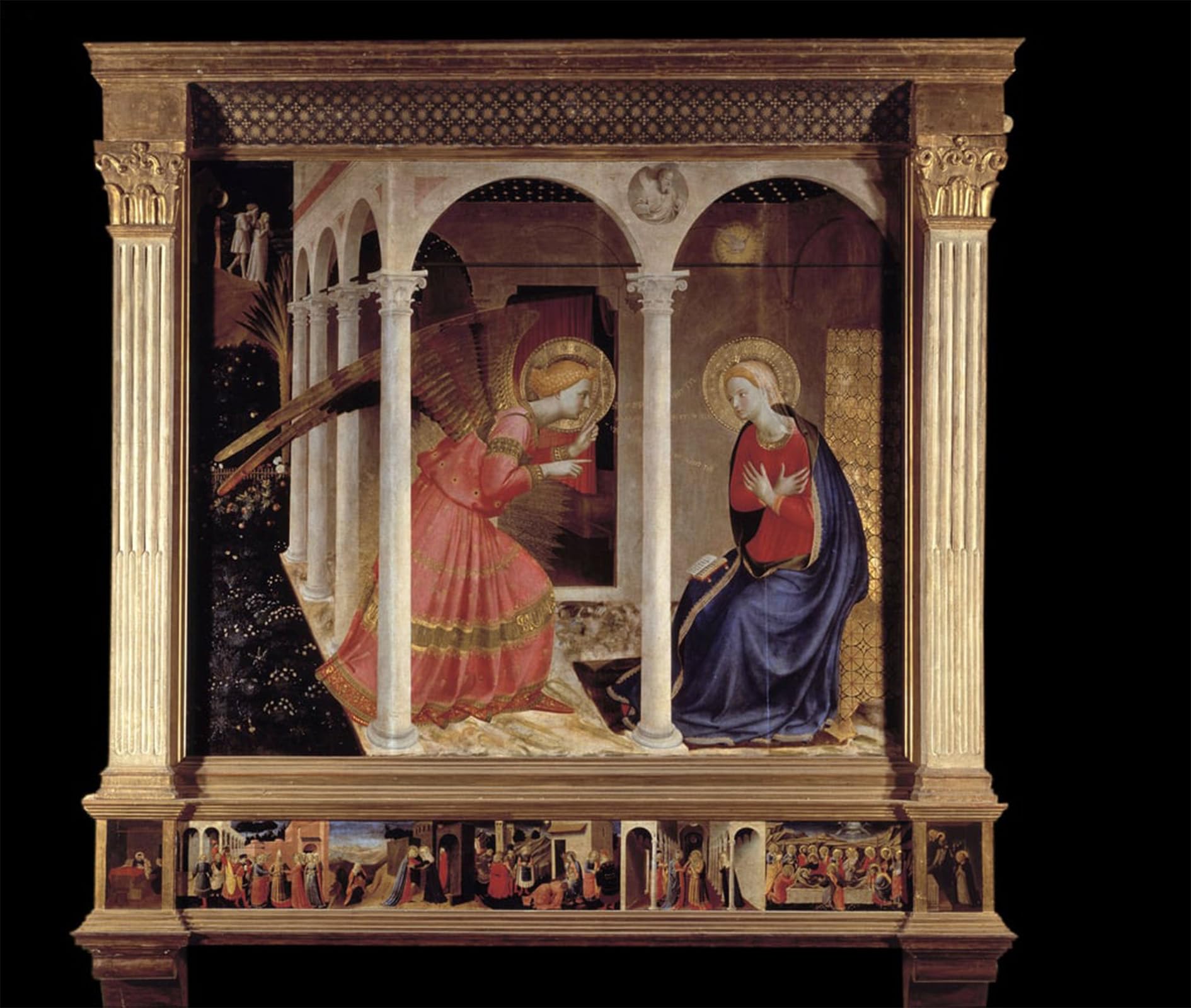 SERENDIPITP Vintage Picture Print on Canvas Wall Art Poster the Annunciation by Fra Angelico Artwork Print Poster for Wall Decor 60x90cm