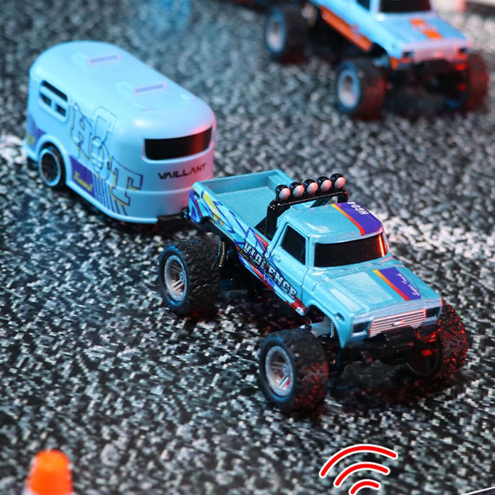 Amazon.co.jp: WISSPKYO ブルー モンスター トラック RC 1/64 スケール