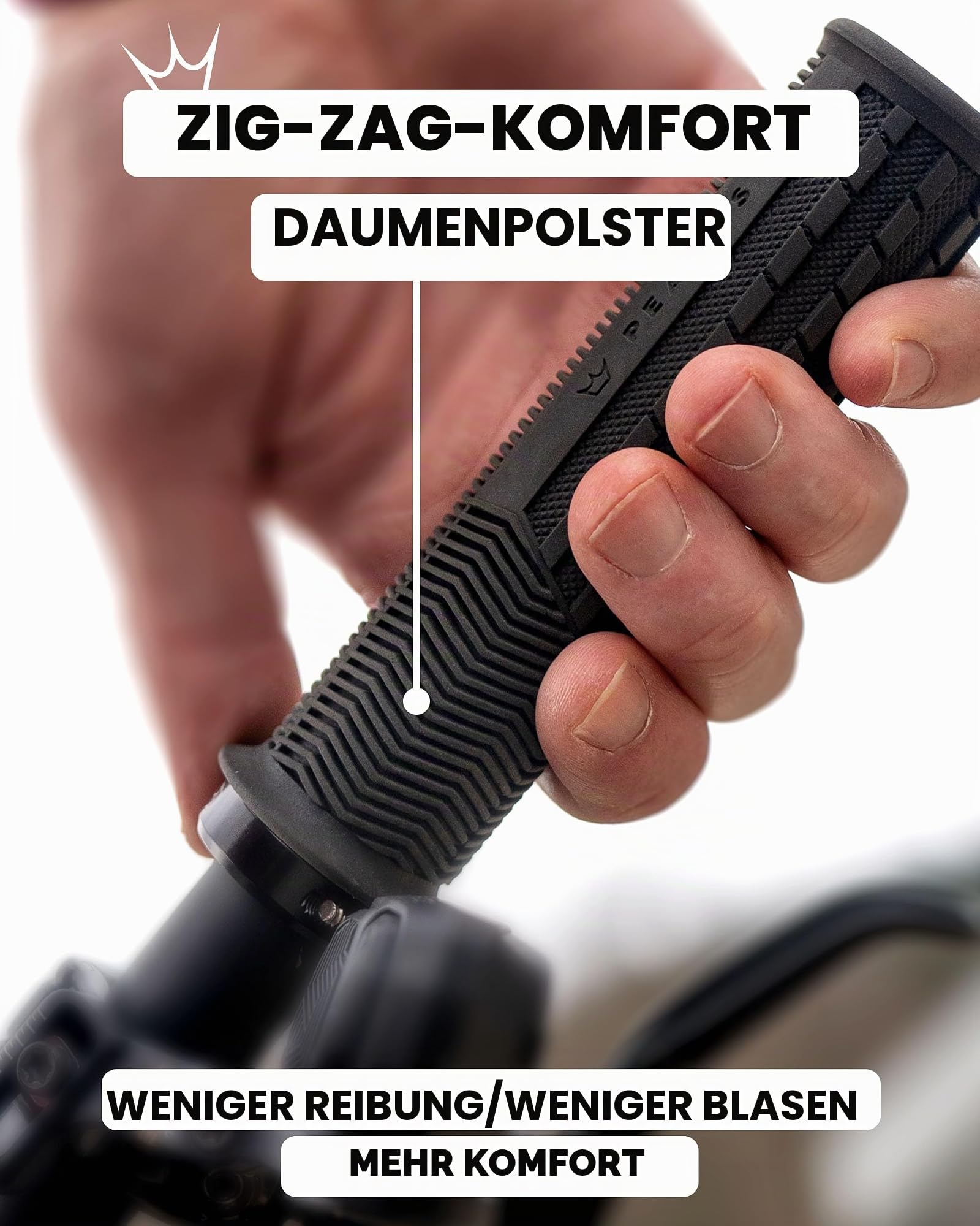 Peaty's Monarch Grips – Rennkontrolle, langlebig, ergonomische Fingerstangen, Komfort-Daumenpolster, ganztägiges Reiten, Allwetter & Gelände, MTB Enduro Downhill E-Bike