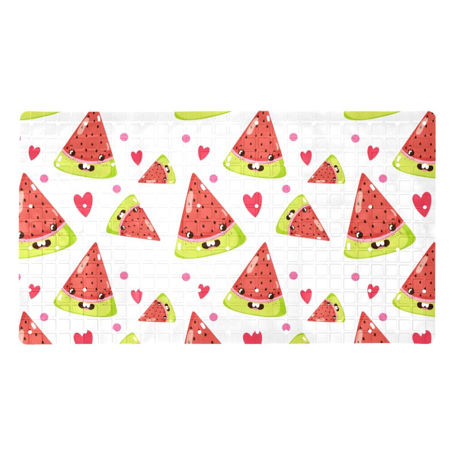 Badematte für Kinder, Motiv: niedliche Früchte, Cartoon-Wassermelone, rutschfeste Badewannenmatte, Duschmatte für Babys, Kleinkinder, Kinder, maschinenwaschbar, 40 x 70 cm