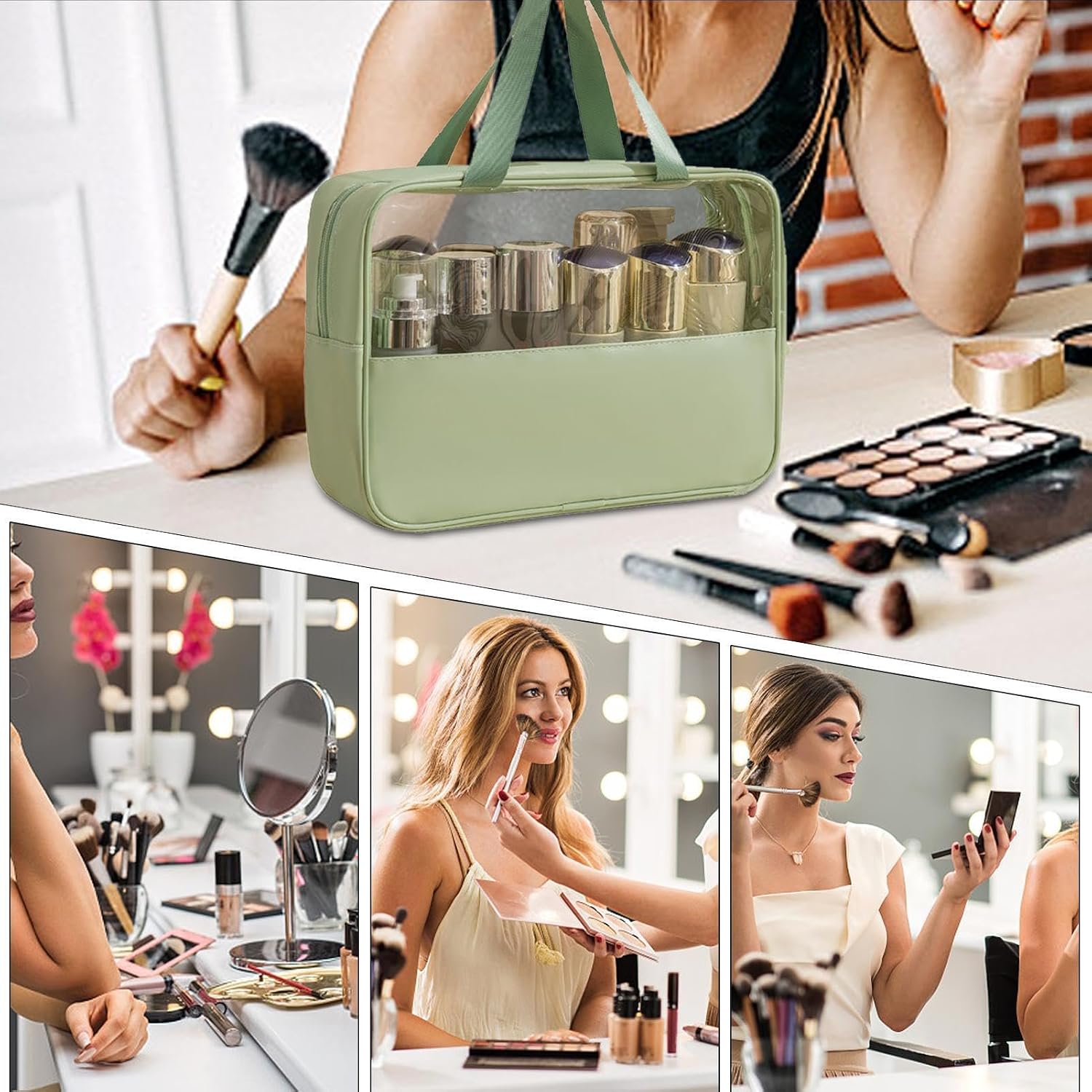 Traveling Makeup Bag, Portable Cosmetic Case, Lightweight Toiletry Organize image 5