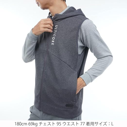 Amazon | ULTICORE前開きフーディベストFBM01C | アクティブベスト 通販