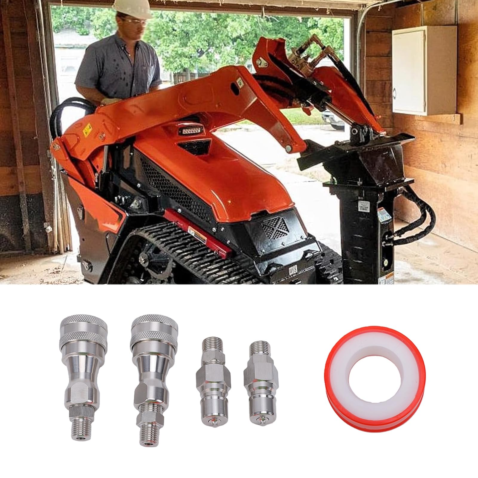 AMONIDA Adaptateur Hydraulique M14 à M16 pour Mini Pelle AGT Rapide